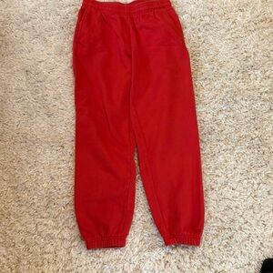Aritzia Red Super Fleece Sweatpants